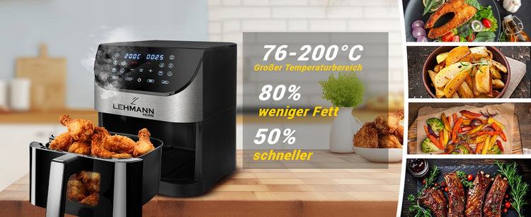 Karšto oro gruzdintuvė „Lehmann Sante“, 6 l – nuotrauka 5