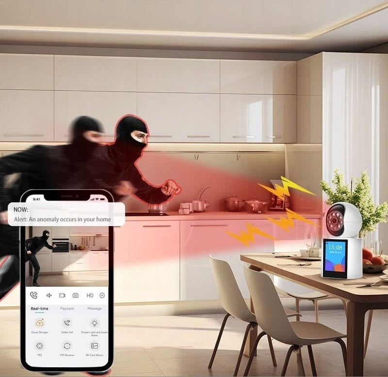 Mini sukiojama WiFi kamera su naktiniu matymu ir gyvu garsu