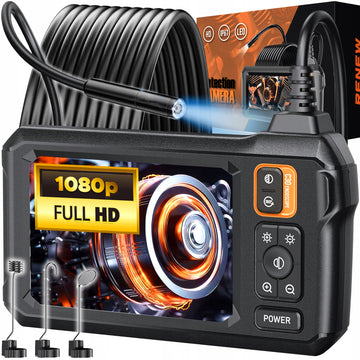 Endoskopinė inspekcinė kamera Full HD su 4.3" ekranu, 5 m kabeliu