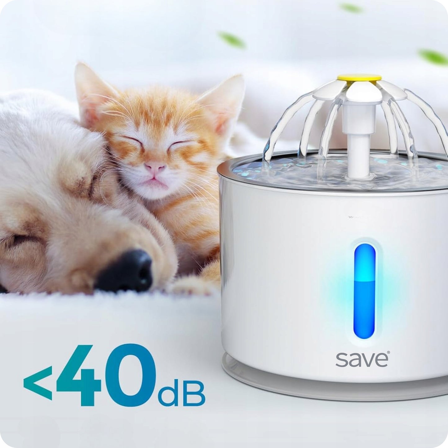 Automatinė vandens gertuvė šunims ir katėms – 2,4 L su filtru ir tyliai veikiančiu siurbliu