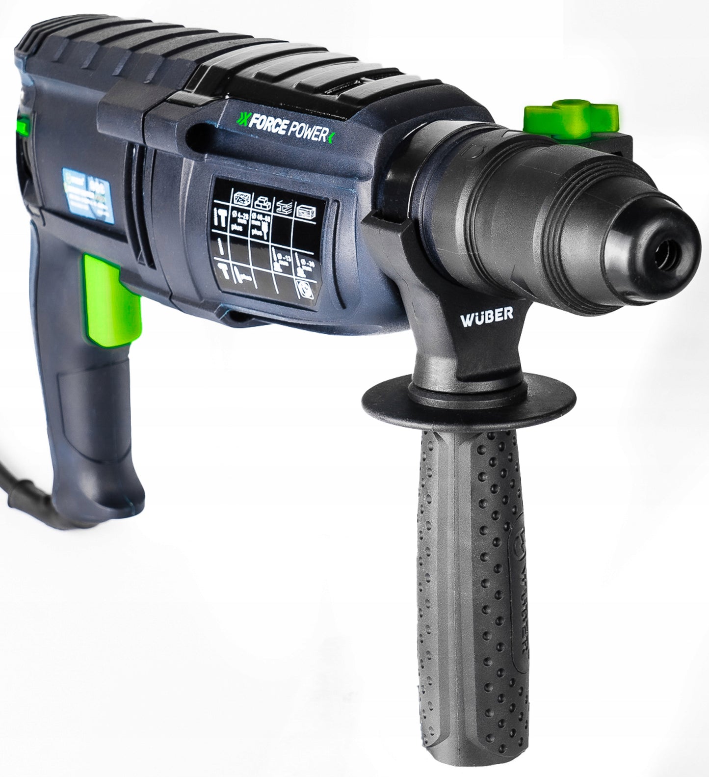 Perforatorius su SDS+ ir savaime užveržiančiu griebtuvu WUBER 2500W