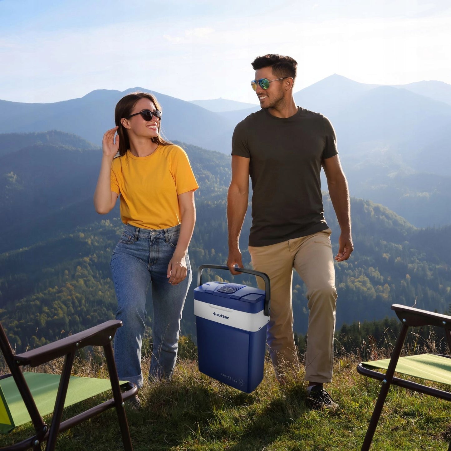 Turistinis šaldytuvas Outtec 32L – 12V / 230V su šildymo ir aušinimo funkcija