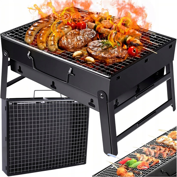 Sulankstomas turistinis anglinis grilis – patogus sprendimas bet kuriai išvykai BBQ