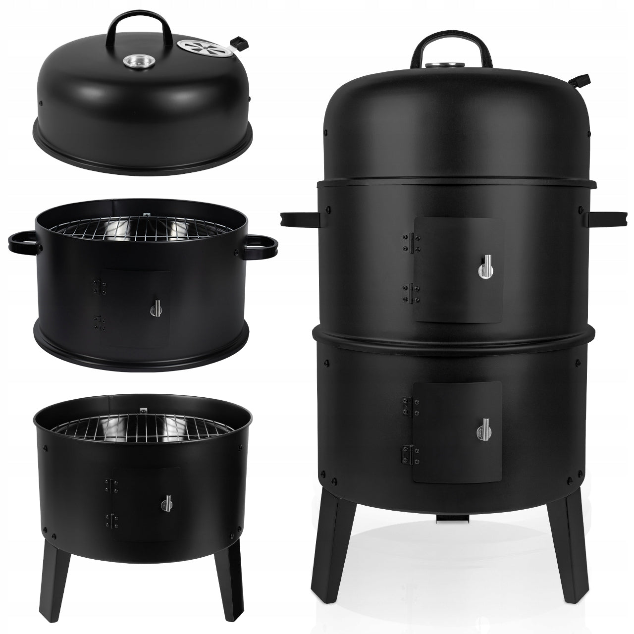 Sodo grilis – rūkymo krosnelė 3in1 su termometru | Curron SmokeHouse GM8000