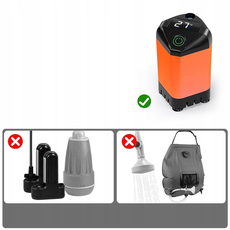Turistinis dušas su akumuliatorine pompa, 4800 mAh – nuotrauka 4