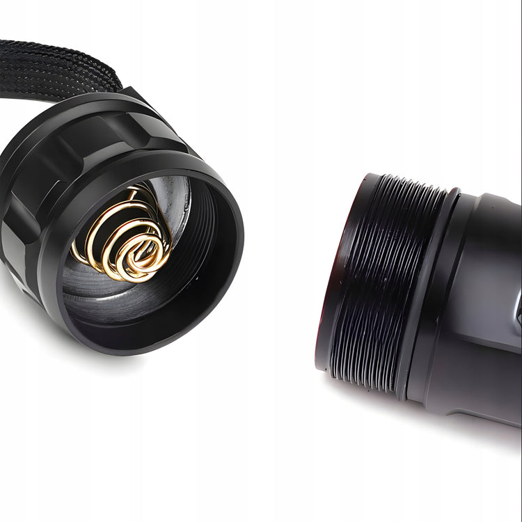 Akumuliatorinis taktinis LED žibintuvėlis „Retoo“, 1000 lm, 5 režimai, USB-C