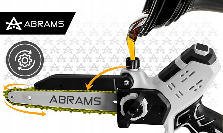 Akumuliatorinis grandininis pjūklas „Abrams“ 8", 2 × 21 V – nuotrauka 4