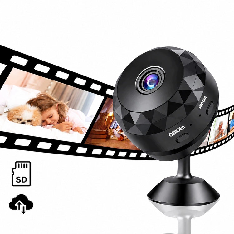 Mini Wi-Fi kamera 1080p su magnetiniu 360° laikikliu ir Bluetooth