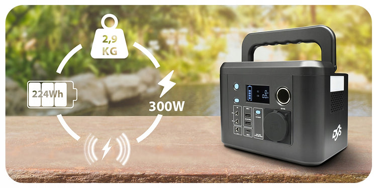 Nešiojama energijos stotelė „DVS-PS300“, 300 W, 224 Wh, LiFePO4 – nuotrauka 6