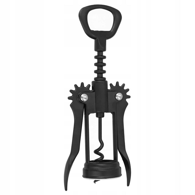 Juodas metalinis kamščiatraukis „Cadro“, 16 cm