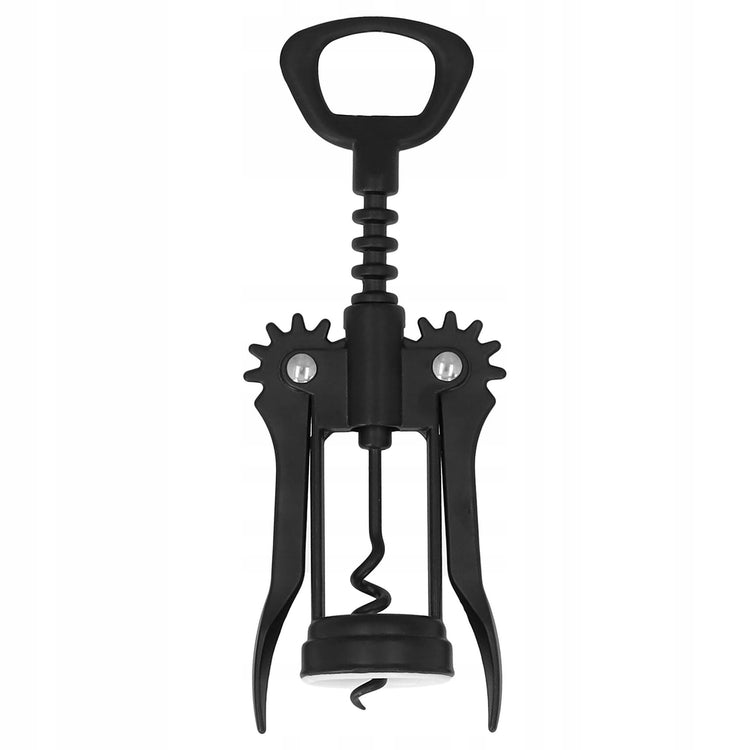 Juodas metalinis kamščiatraukis „Cadro“, 16 cm