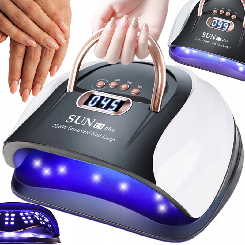 UV LED nagų lempa „SUN C4 Plus“ su LCD ekranu, 256 W