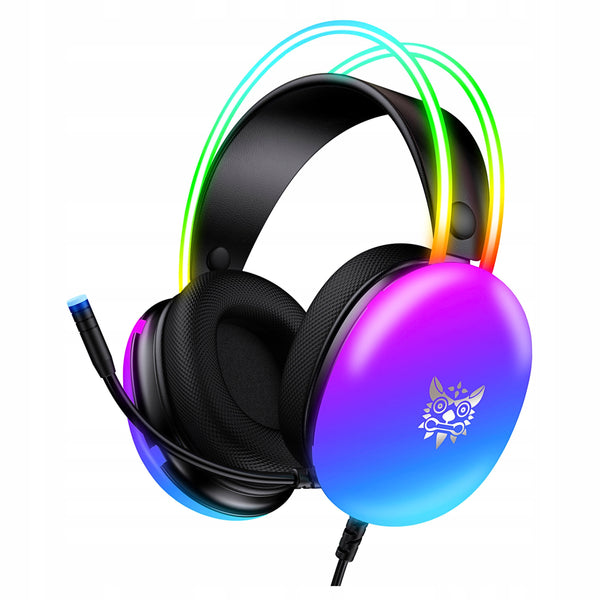 Žaidimų ausinės „Onikuma X25“ 7.1 su mikrofonu ir RGB