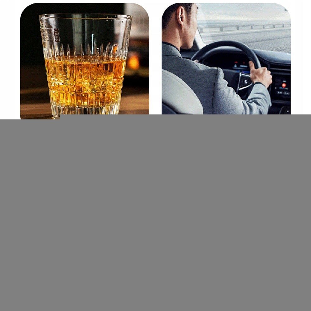 Įkraunamas skaitmeninis alkotesteris su ekranu ir 5 kandikliais