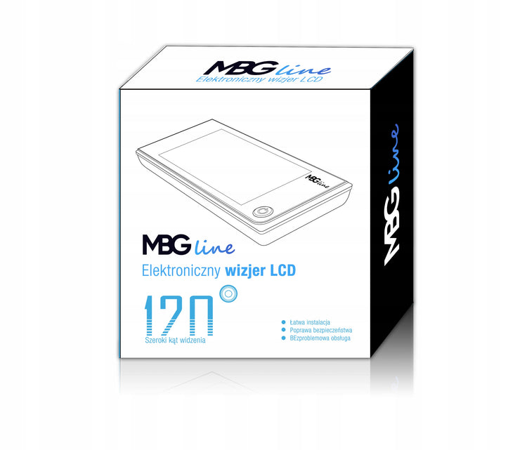 Elektroninė durų akutė su kamera „MBG Line“ 14 mm, 120°