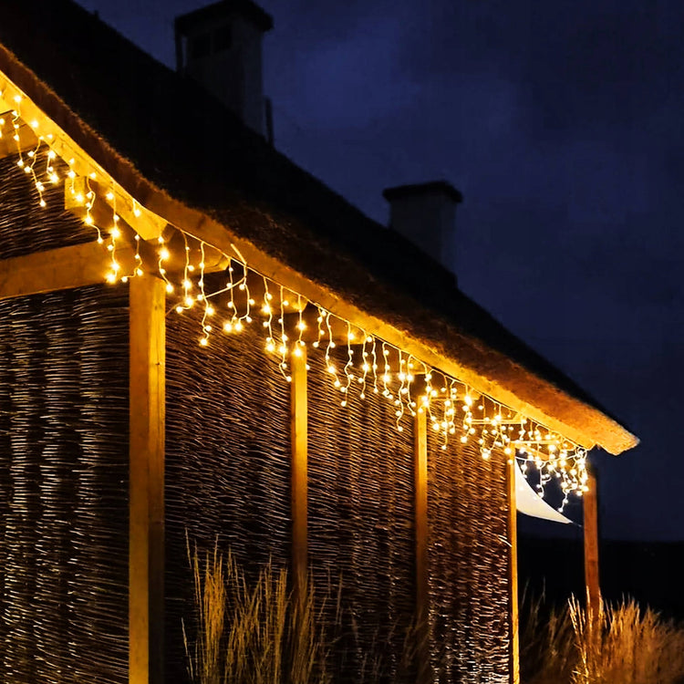 Lauko LED girlianda „Varvekliai“ „Springos“, 1000 LED, 45 m, su pultu, šilta balta