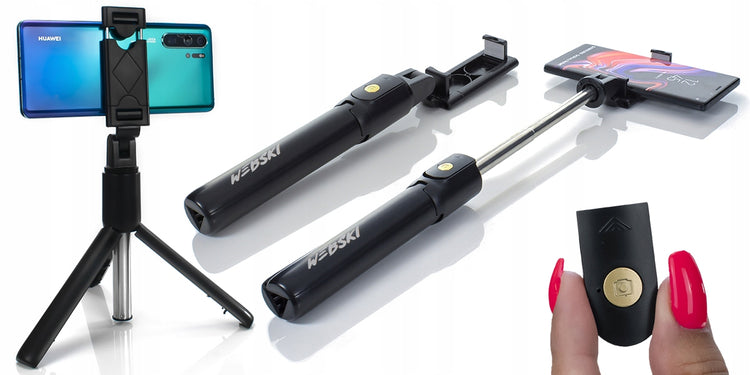 Asmenukių lazda-trikojis „Webski K07“ su Bluetooth pultu, iki 70 cm