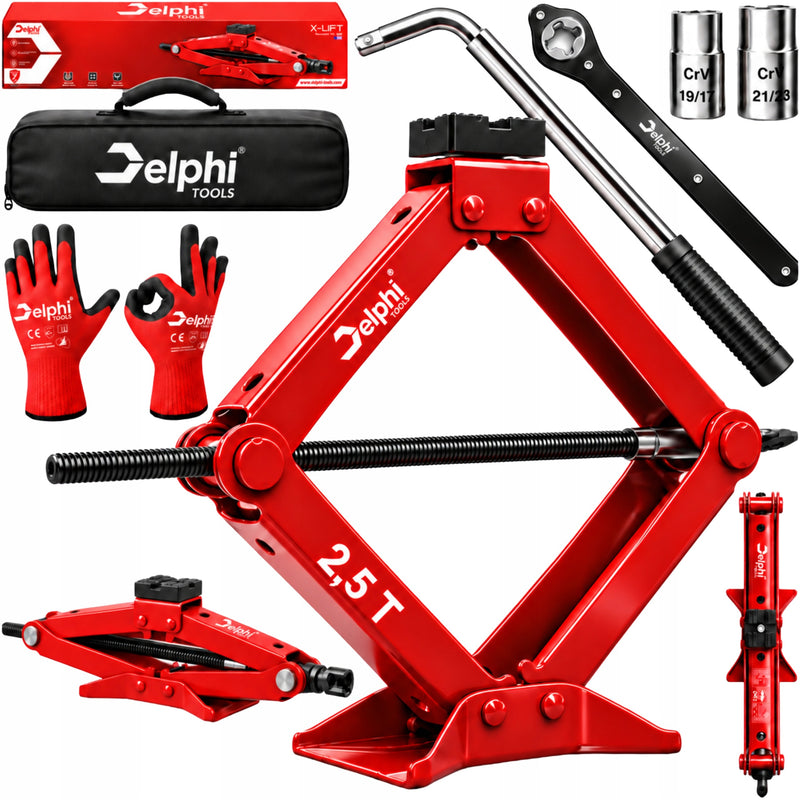 Trapecinis automobilio domkratas „Delphi Tools“ 2,5 t