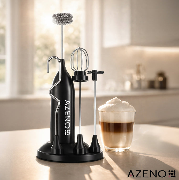 Rankinis elektrinis pieno putos plakiklis 4in1 „Azeno AZ-0104“, USB