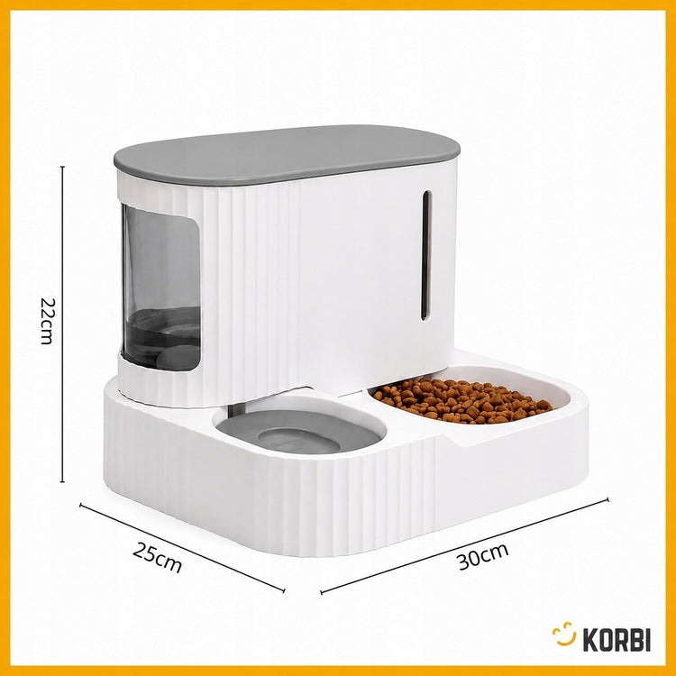 Automatinė lesykla ir girdykla gyvūnams 2 viename „Korbi“, 3,85 l – nuotrauka 4