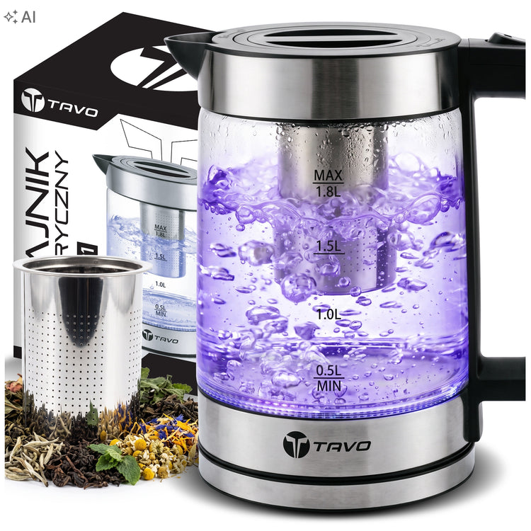 Elektrinis virdulys „TAVO BOIL702“, 1,8 l, 2400 W, su LED apšvietimu – nuotrauka 1
