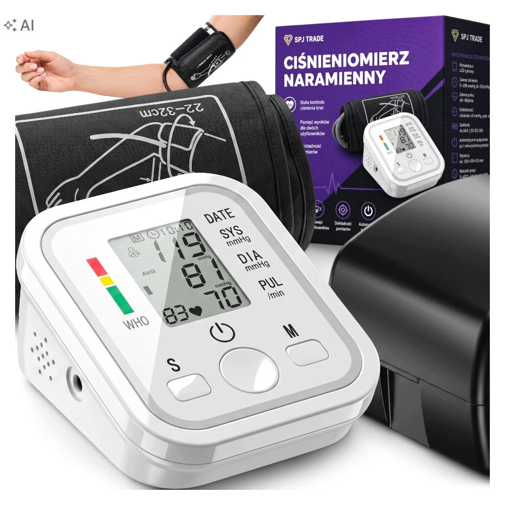 Automatinis žastinis kraujospūdžio matuoklis su aritmijos aptikimu, 2 × 99 matavimai – nuotrauka 1