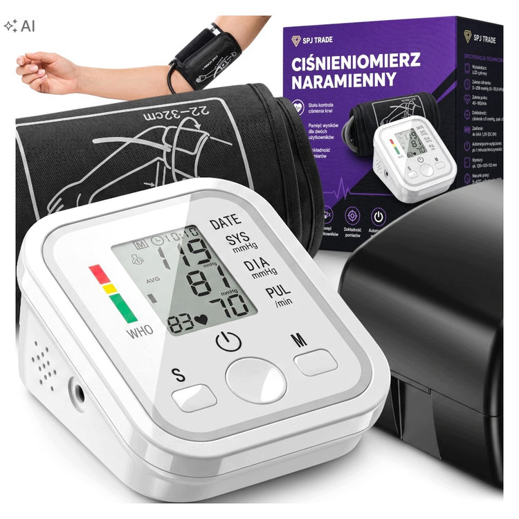 Automatinis žastinis kraujospūdžio matuoklis su aritmijos aptikimu, 2 × 99 matavimai – nuotrauka 1
