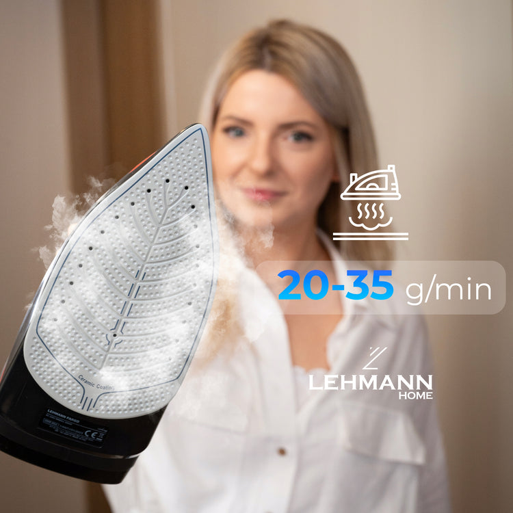 Belaidis garinis lygintuvas 3000 W su krovimo stotele ir keraminiu padu