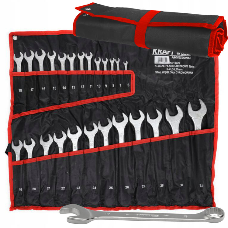 Kombinuotų raktų rinkinys „Kraft&Dele KD10920“, 6–32 mm, 25 vnt., dėkle