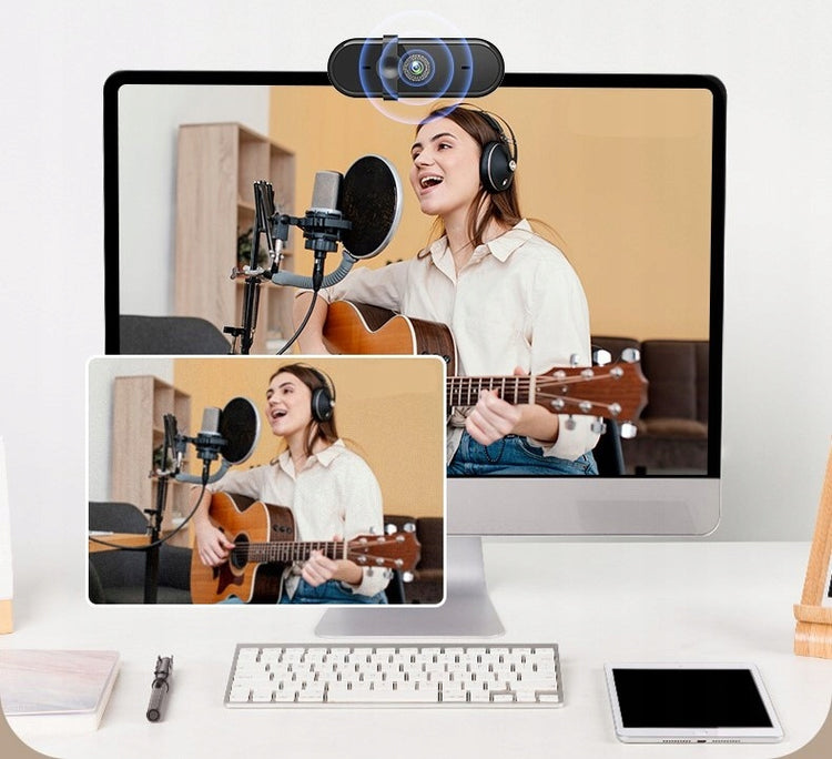 Internetinė kamera „Zenwire W6“ Full HD 1080p su mikrofonu ir dangteliu