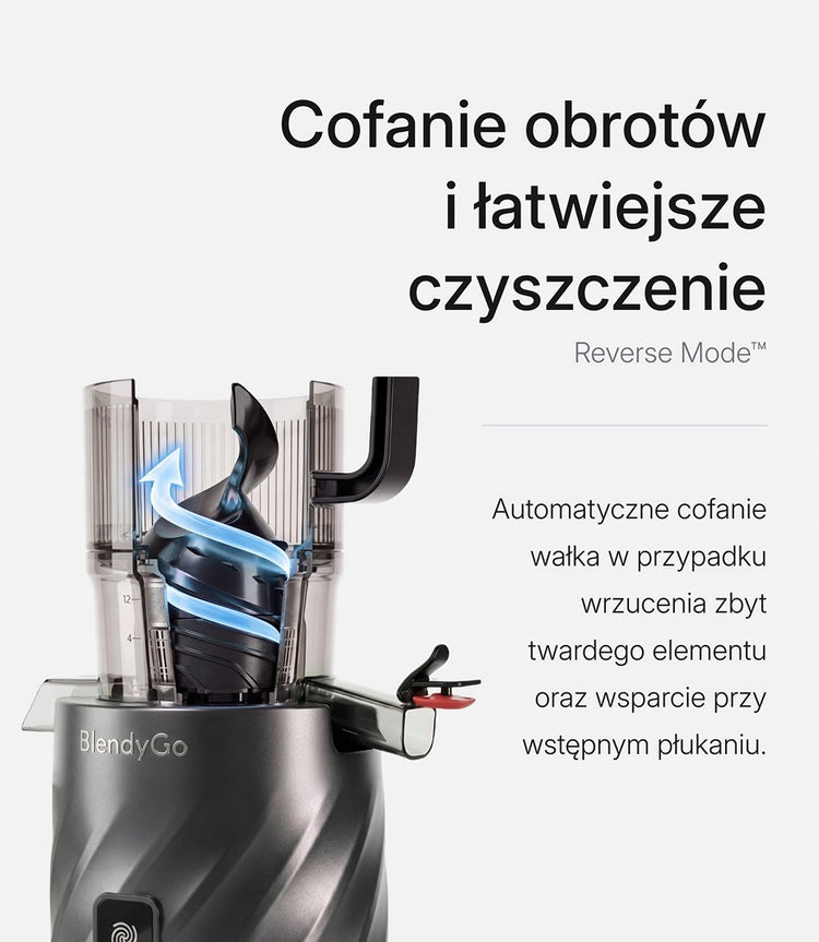 Lėtaeigė sulčiaspaudė su platųja anga „BlendyGo Juice“, 350 W