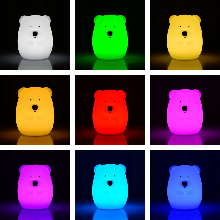Silikoninis naktinis šviestuvas vaikams „Severno Kids“ su RGB ir pultu – nuotrauka 2