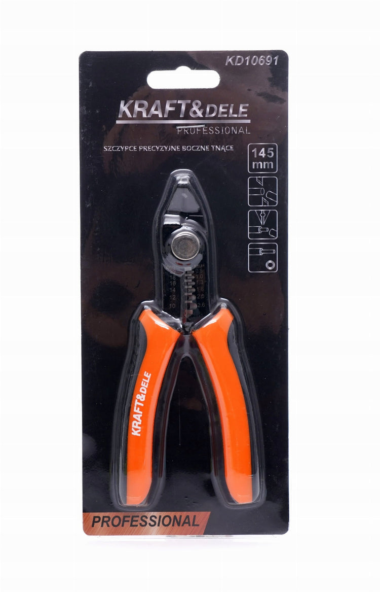 Tikslios kirpimo replės su gnybtų užspaudimu „Kraft&Dele KD10691“, 140 mm