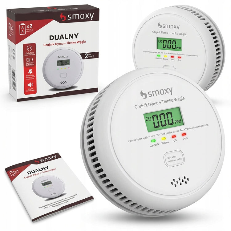 Smalkių dujų ir dūmų detektorius „Smoxy“ su ilgaamžiu jutikliu