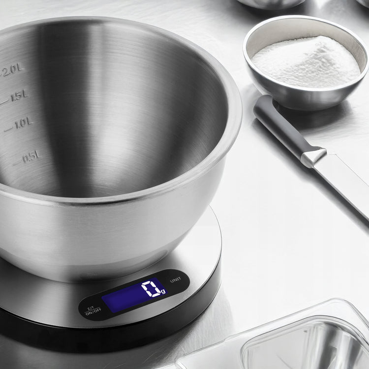 Elektroninės virtuvinės svarstyklės su dubeniu „Blow“, 5 kg / 1 g