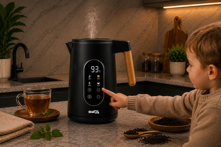 Elektrinis virdulys su temperatūros reguliavimu „Emavo DigiTemp Pro“, 1,7 l