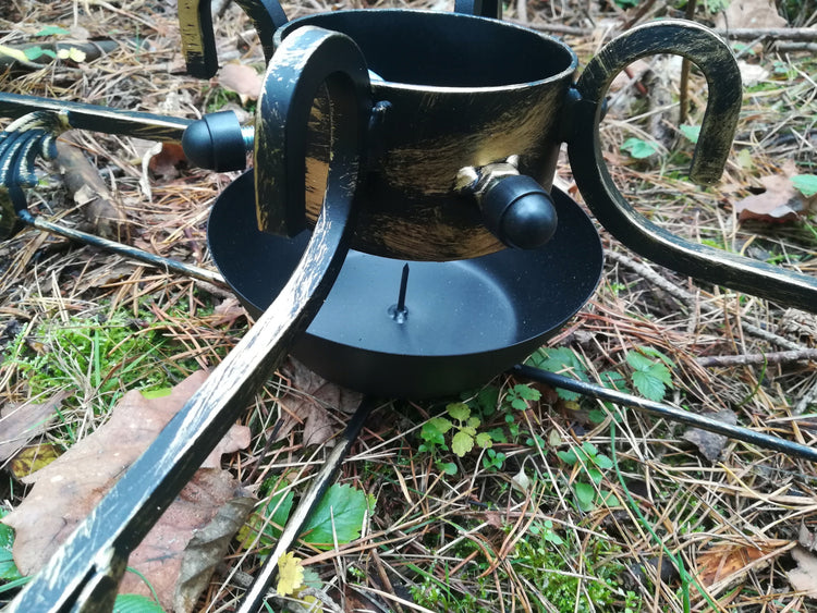 Didelis metalinis eglutės stovas „Samfy Design“, 65 cm, eglutėms iki 350 cm, juodas
