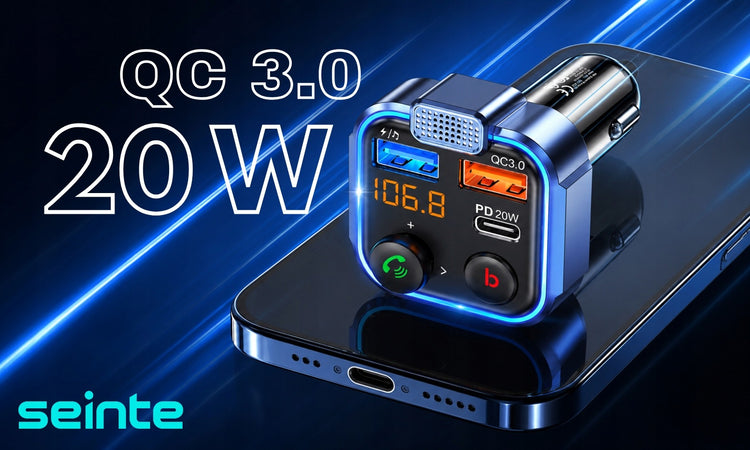 Bluetooth FM siųstuvas automobiliui „Seinte XC200“ su USB-A ir USB-C