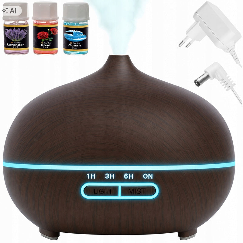 Ultragarsinis aromaterapijos difuzorius su LED apšvietimu