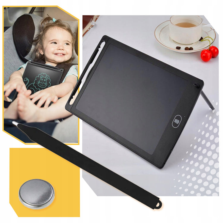 LCD piešimo planšetė vaikams „Lewer“ 8,5", juoda – nuotrauka 4