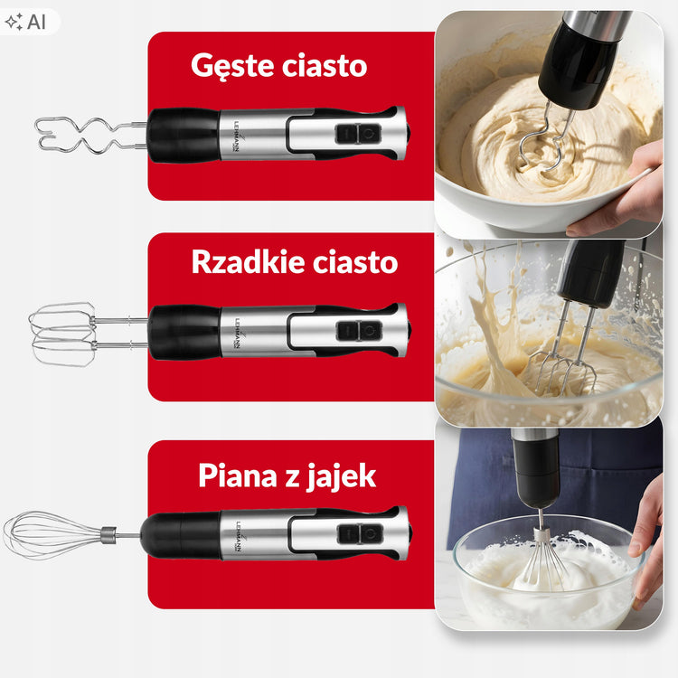 Rankinis trintuvas „Lehmann Chopsui“ su XL priedais, 1200 W