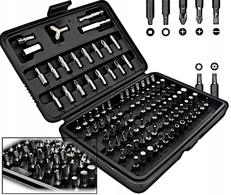 Antgalių rinkinys „Kraft&Dele KD10264“, 100 vnt., Torx, PH, PZ, plokšti ir kt., 1/4“