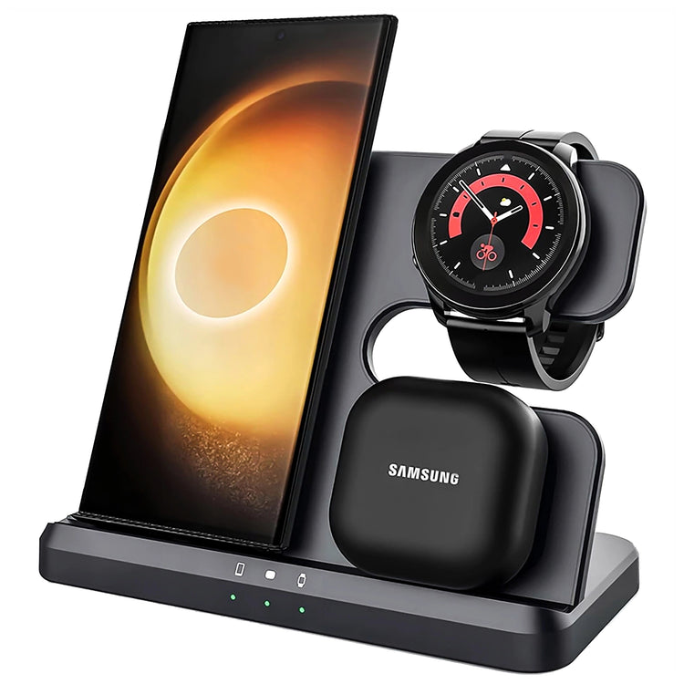 Belaidis indukcinis kroviklis 3 in 1 „Alogy“ telefonui, laikrodžiui ir ausinėms