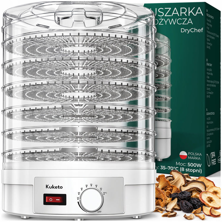 Maisto džiovyklė „Kuketo DryChef“, 500 W, 6 lentynos – nuotrauka 1