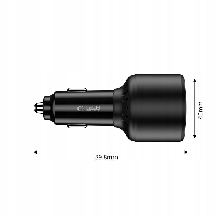 Automobilinis kroviklis „Tech-Protect CC04“ 175 W: USB-A + 2× USB-C, PD