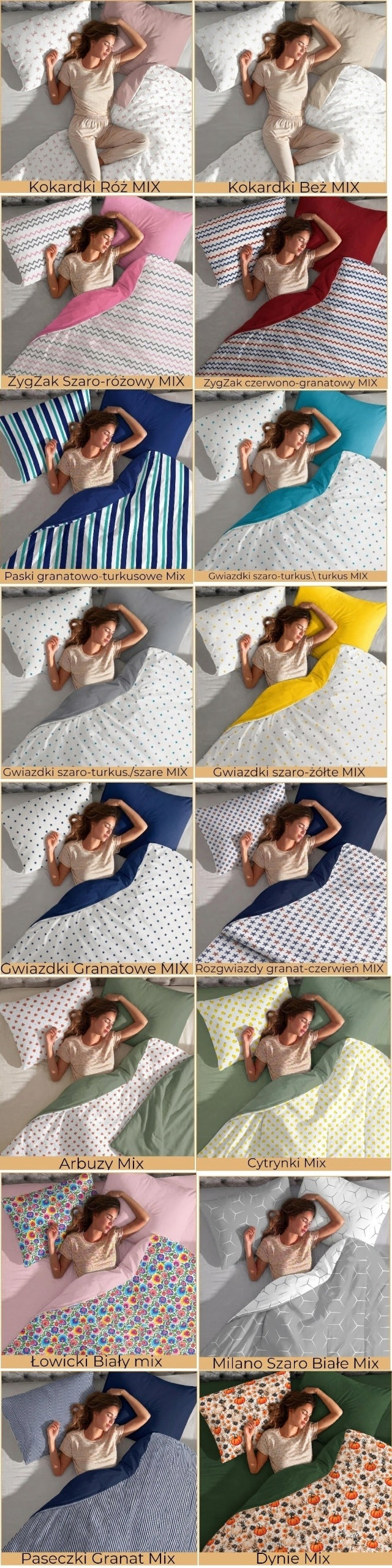 Stora medvilninė patalynė 160 × 200 cm su 2 pagalvės užvalkalais, geometrinis raštas