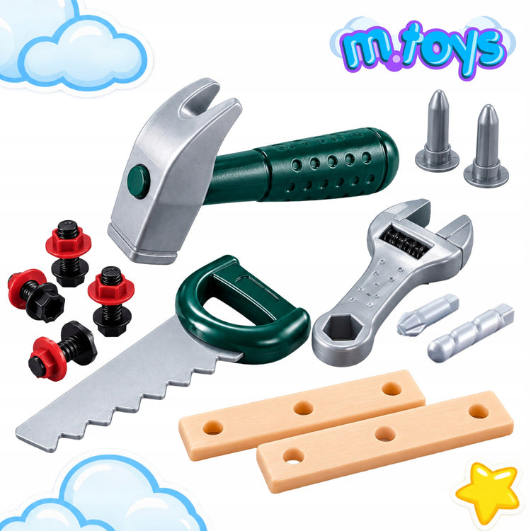 Vaikiškas DIY įrankių rinkinys su atsuktuvu ir dėže, 3+