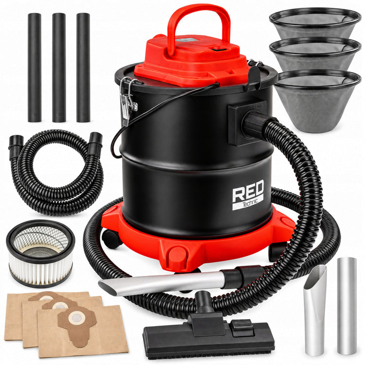 Pelenų siurblys su pūtimo funkcija „Red Technic“ 2000 W, HEPA, 20 l