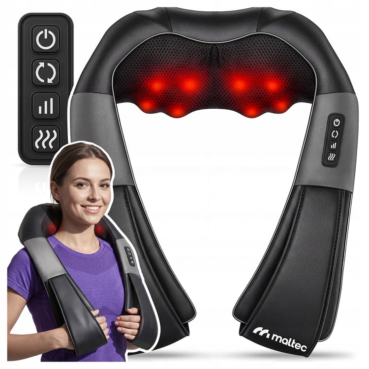 Shiatsu masažinis diržas „Maltec PRO-Comfy30W-02“ kaklui, nugarai ir pėdoms su šildymu – nuotrauka 1