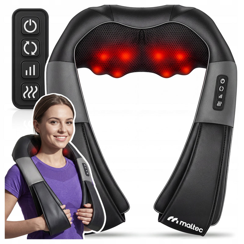 Shiatsu masažinis diržas „Maltec PRO-Comfy30W-02“ kaklui, nugarai ir pėdoms su šildymu